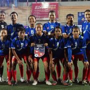 साफ महिला च्याम्पियनसिप फुटबल : नेपाल रुससँग खेल्दै